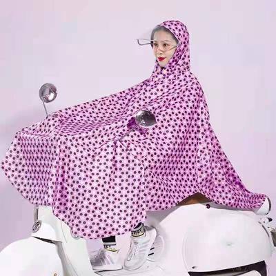 圣千尔加大加厚时尚圆点电动车雨披 加大帽檐 厂家批发